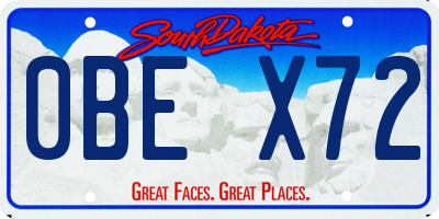 SD license plate 0BEX72