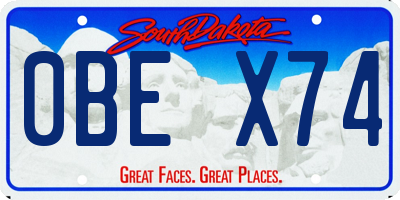 SD license plate 0BEX74