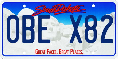 SD license plate 0BEX82