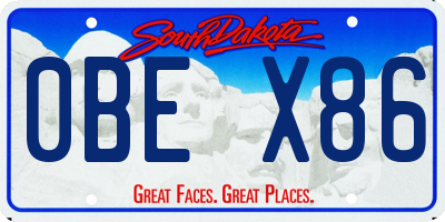 SD license plate 0BEX86