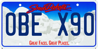 SD license plate 0BEX90