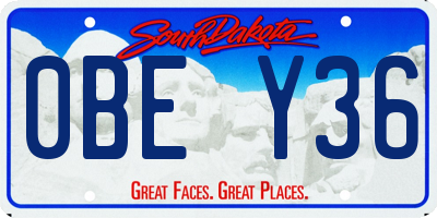 SD license plate 0BEY36