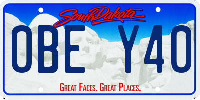 SD license plate 0BEY40