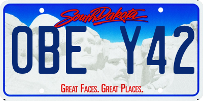 SD license plate 0BEY42