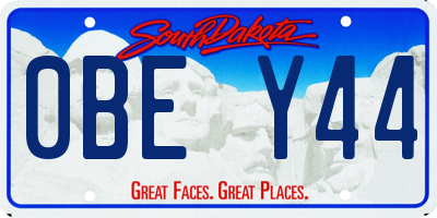 SD license plate 0BEY44