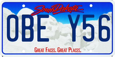 SD license plate 0BEY56