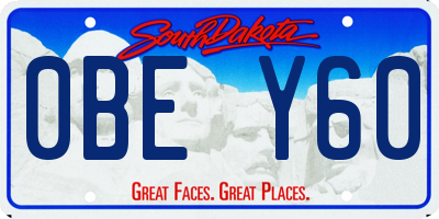 SD license plate 0BEY60