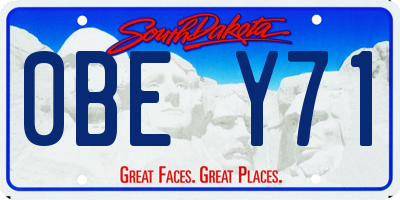 SD license plate 0BEY71