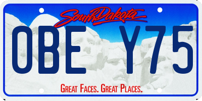 SD license plate 0BEY75