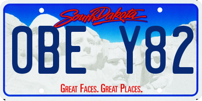 SD license plate 0BEY82
