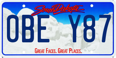 SD license plate 0BEY87