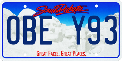 SD license plate 0BEY93