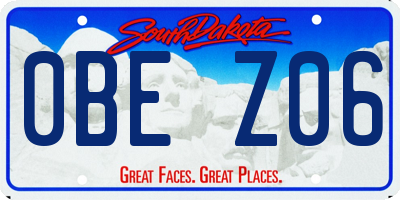 SD license plate 0BEZ06
