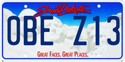 SD license plate 0BEZ13