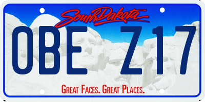 SD license plate 0BEZ17