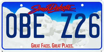 SD license plate 0BEZ26