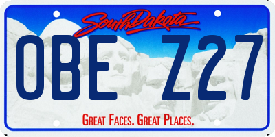 SD license plate 0BEZ27