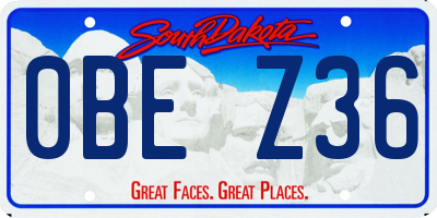 SD license plate 0BEZ36