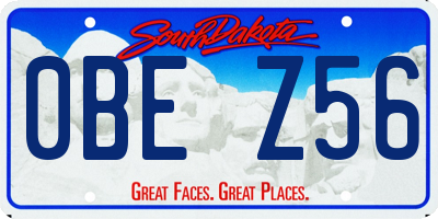 SD license plate 0BEZ56