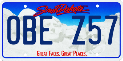 SD license plate 0BEZ57