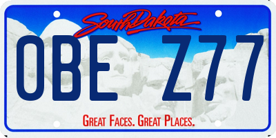 SD license plate 0BEZ77