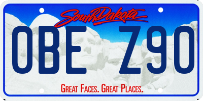 SD license plate 0BEZ90