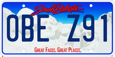 SD license plate 0BEZ91