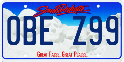 SD license plate 0BEZ99