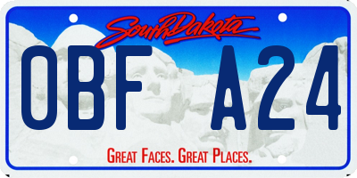 SD license plate 0BFA24