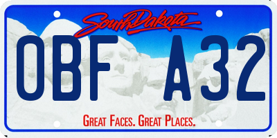SD license plate 0BFA32