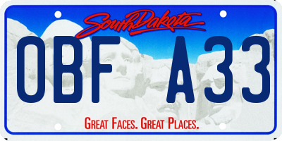 SD license plate 0BFA33