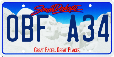 SD license plate 0BFA34