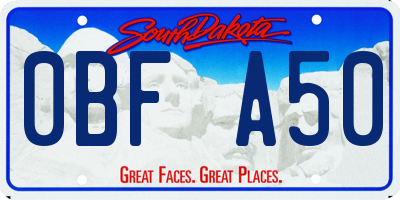 SD license plate 0BFA50