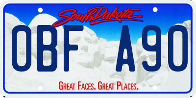 SD license plate 0BFA90