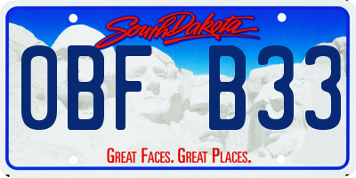 SD license plate 0BFB33
