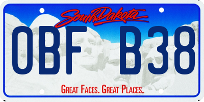 SD license plate 0BFB38