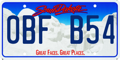 SD license plate 0BFB54