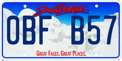 SD license plate 0BFB57