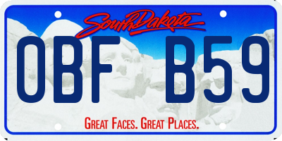SD license plate 0BFB59