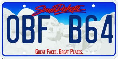 SD license plate 0BFB64