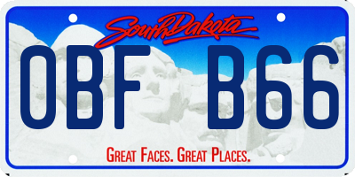 SD license plate 0BFB66