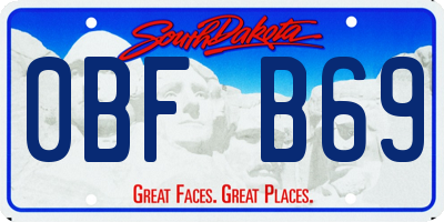 SD license plate 0BFB69