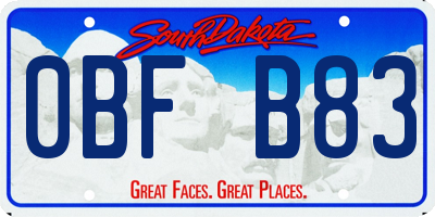 SD license plate 0BFB83