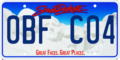 SD license plate 0BFC04