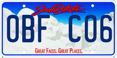 SD license plate 0BFC06