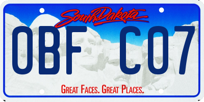 SD license plate 0BFC07