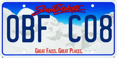 SD license plate 0BFC08