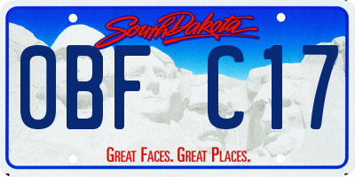 SD license plate 0BFC17