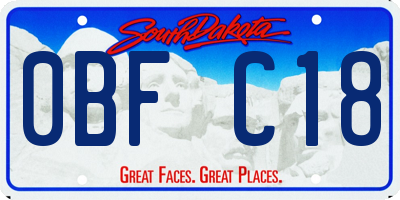 SD license plate 0BFC18
