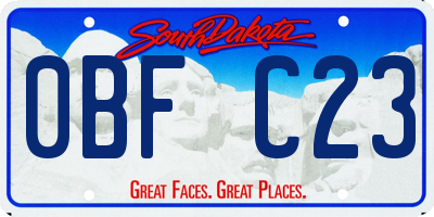 SD license plate 0BFC23